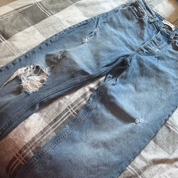 Abercrombie & Fitch The Dad High Rise Jean Size 25 Curve - Picture 4 of 5